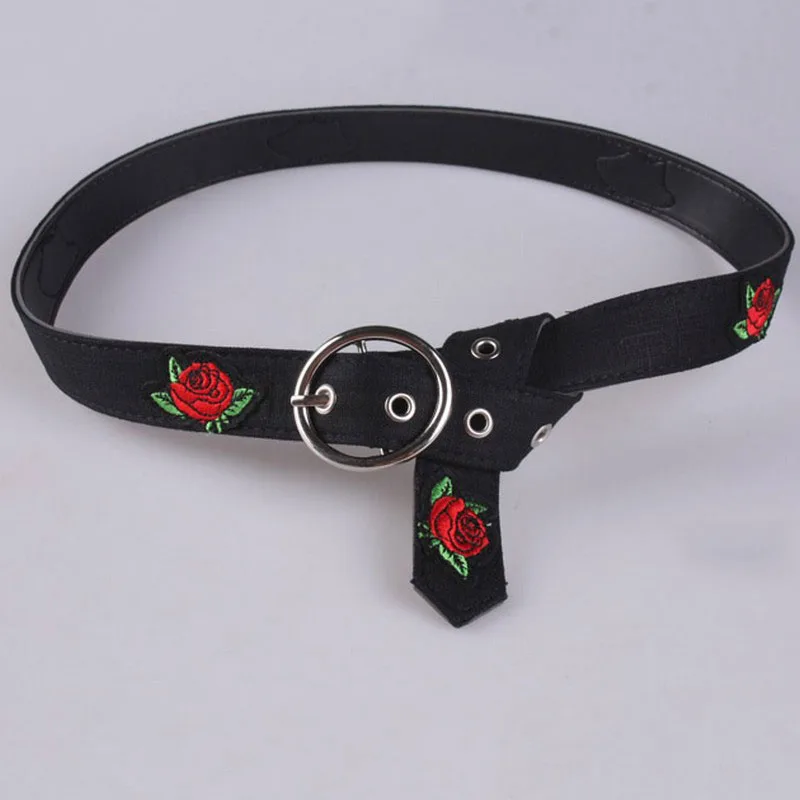 Иглы пряжки рием с цветочной вышивкой Ceinture Femme Cuir Национальный стиль элегантный