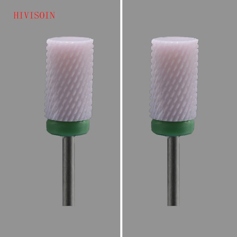 

2 Pcs/Lot Pink Ceramic Nail Drill Bit - Lager Barrel Bit - C (2081.066)