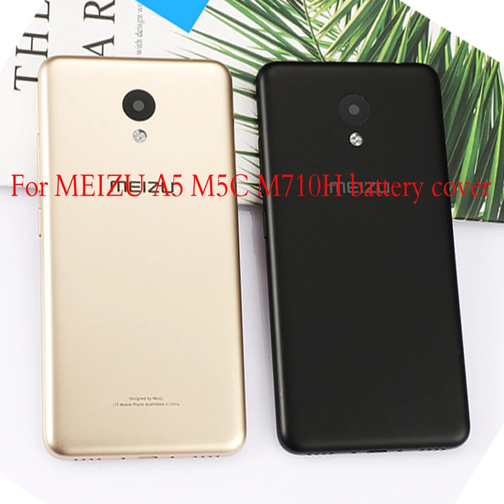 New Battery Door Back Cover Housing For MEIZU A5 M5C M710H battery cover With Camera Lens+Power Volume Buttons+SIM Card Tray