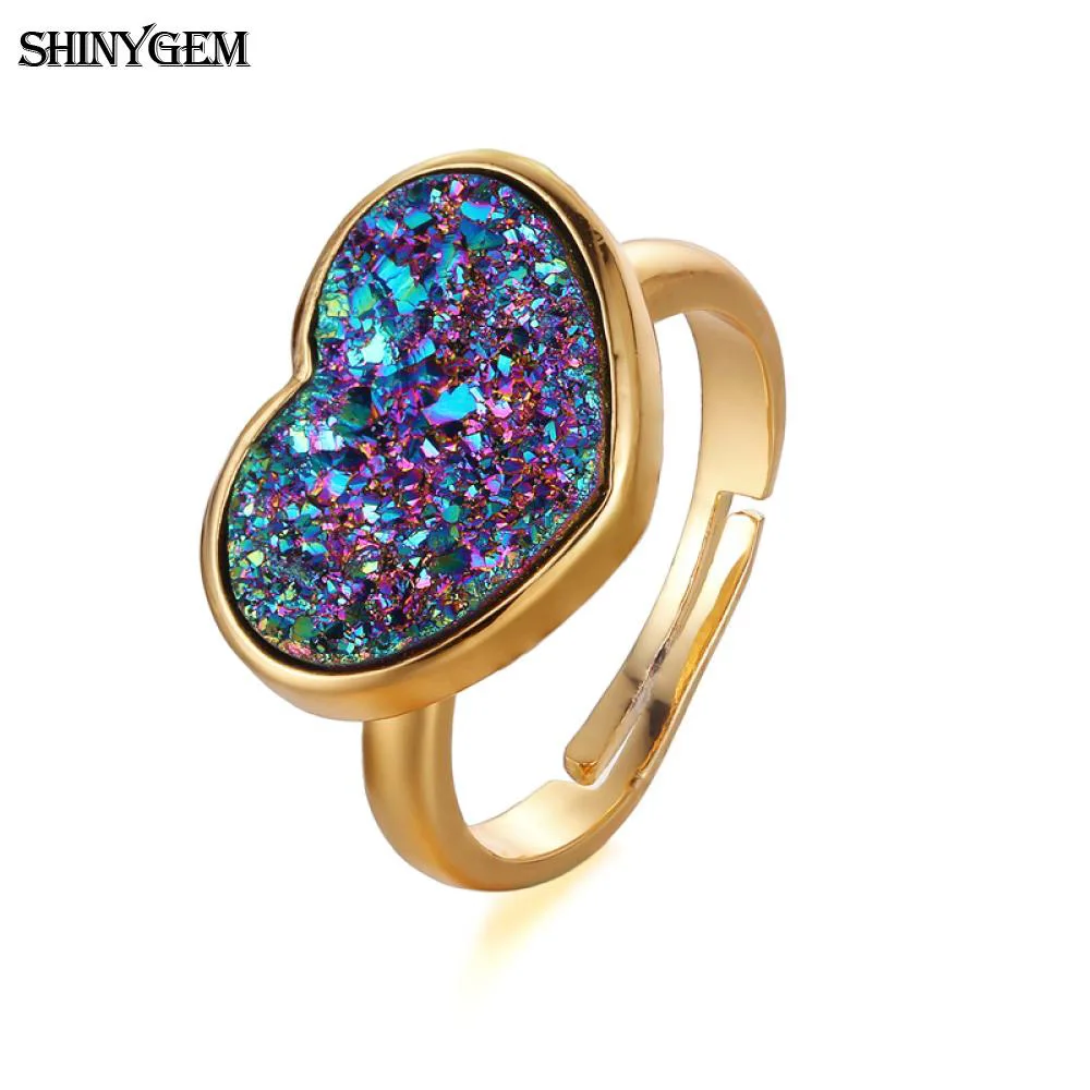 Женское свадебное кольцо ShinyGem роскошное с большим сердцем и натуральным