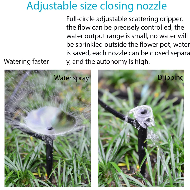 Наземная вставка Регулируемый распылитель для полива воды 8 отверстий с