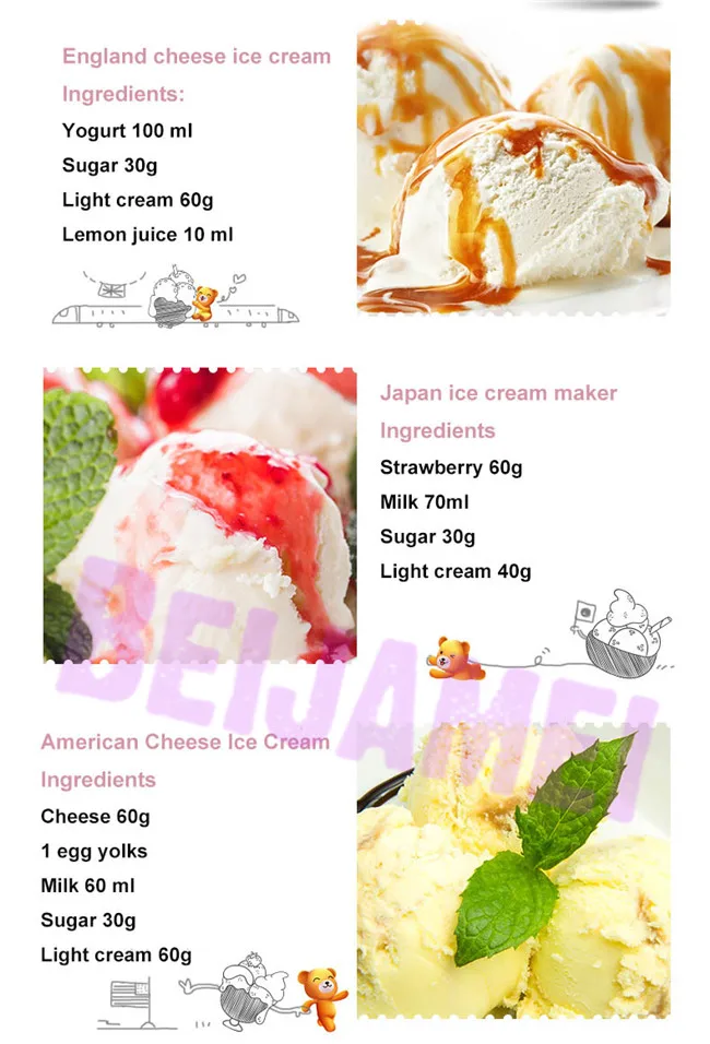 BEIJAMEI 220V 1L DIY Fruit Ice Cream Machine Handmade Pitaya Cheese Maker Home Appliances | Бытовая техника