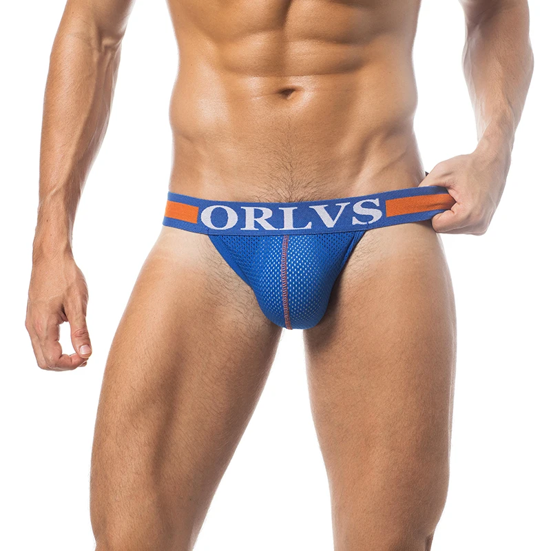 ORLVS Brand Mens Backless Cotton Underwear Gay Open Hip Briefs Thong Fashion Sex Man Male Underwears Underpants |