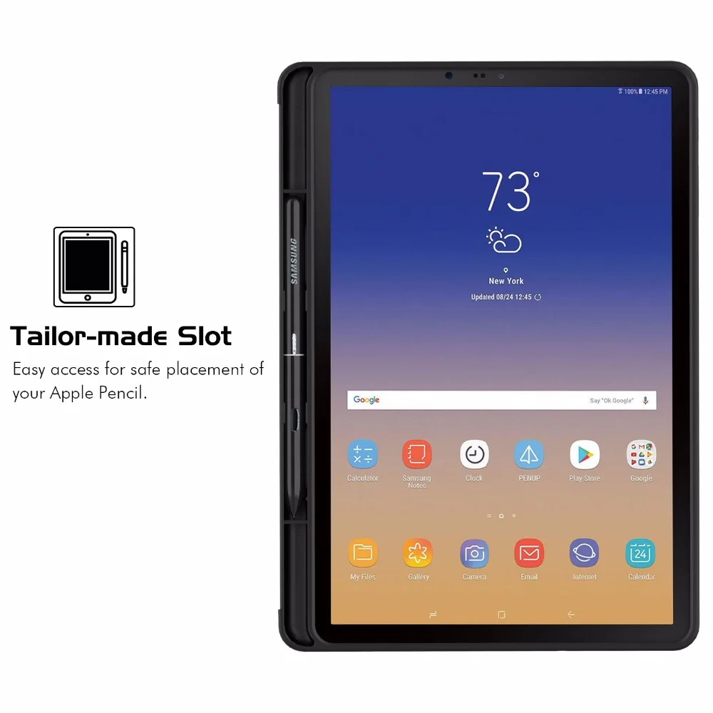 Чехол с клавиатурой MoKo для samsung Galaxy Tab S4 10,5, SM-T830 для планшета/T835, тонкий Чехол-книжка из искусственной кожи