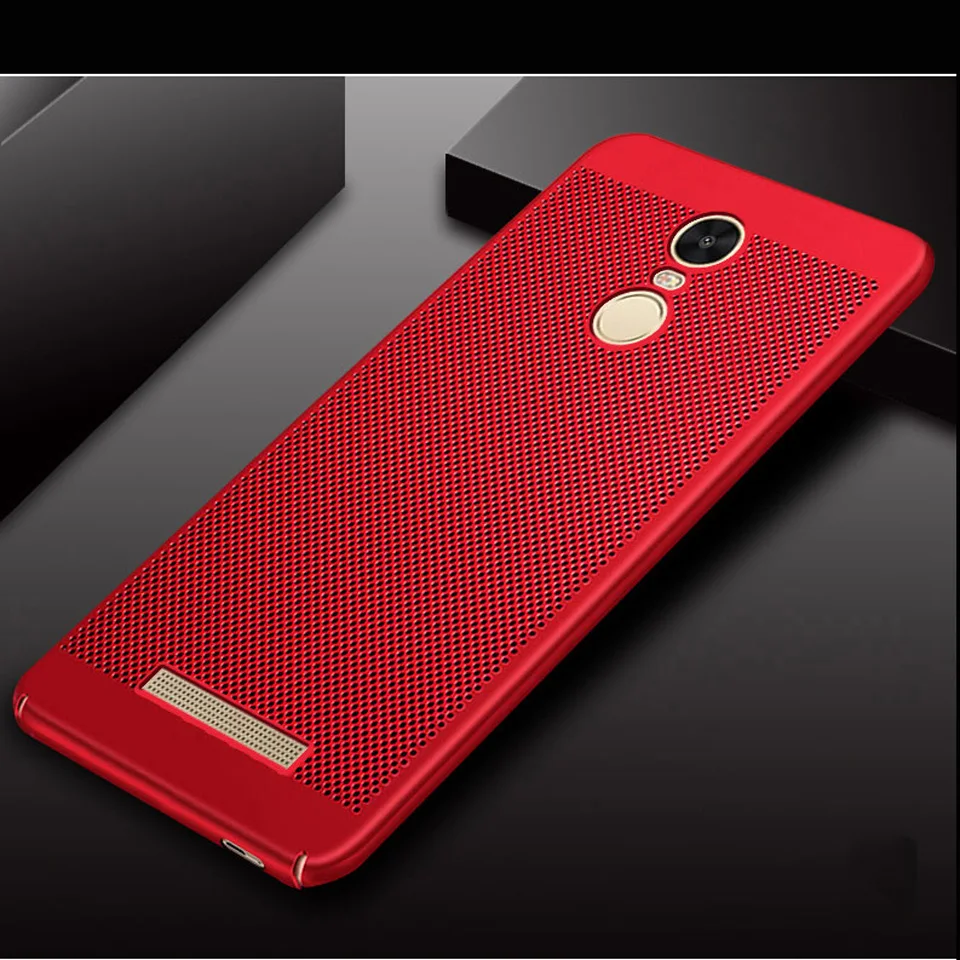 Теплоотвод пластиковый жесткий чехол для Xiaomi Redmi Note 3 s 4 4A 4X iphone 7 SE 5 6 6s Plus сетчатые