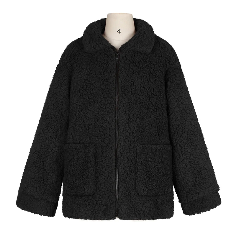 Women Autumn Winter Jacket Coat Faux Fur Coat Fake Fleece Jacket Fluffy Jackets Overcoat Casual 3XL Plus Size Outwear