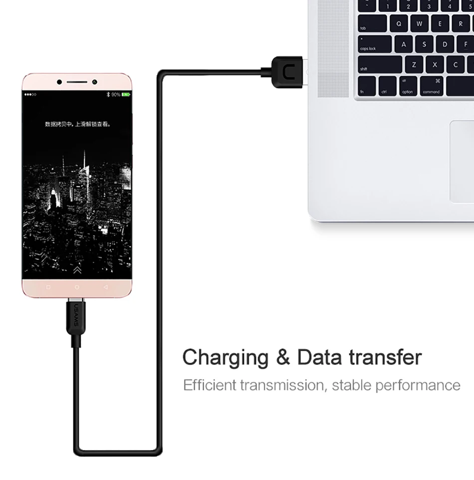 10 шт./партия usb кабель type-C, USAMS кабель для зарядки и синхронизации почти всех типов c кабель для зарядки телефона