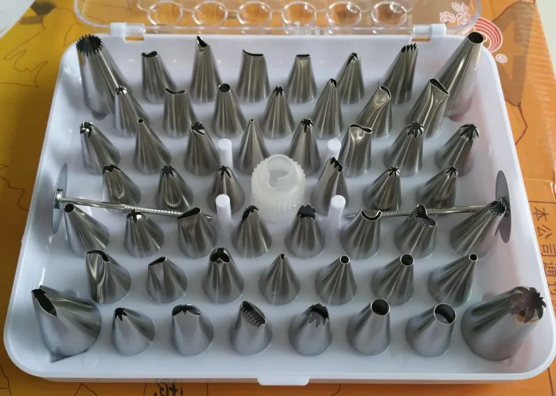 52 шт. Нержавеющая сталь русская выпечка насадки Fondant (сахарная) Обледенение