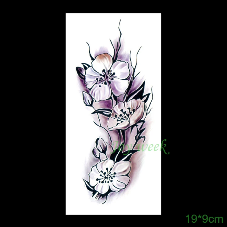 Водонепроницаемые временные татуировки с 27 дизайнами Китайской черни розы пионы налетают липкие татуировки флэш-татуировки поддельные татуировки для женщин.