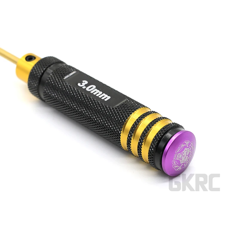 Набор из 4-х шестигранных отверток Rc Tools с титановым напылением и закалкой, размеры 1,5 мм, 2,0 мм, 2,5 мм и 3,0 мм для винтов вертолетов и игрушек со шпильками.