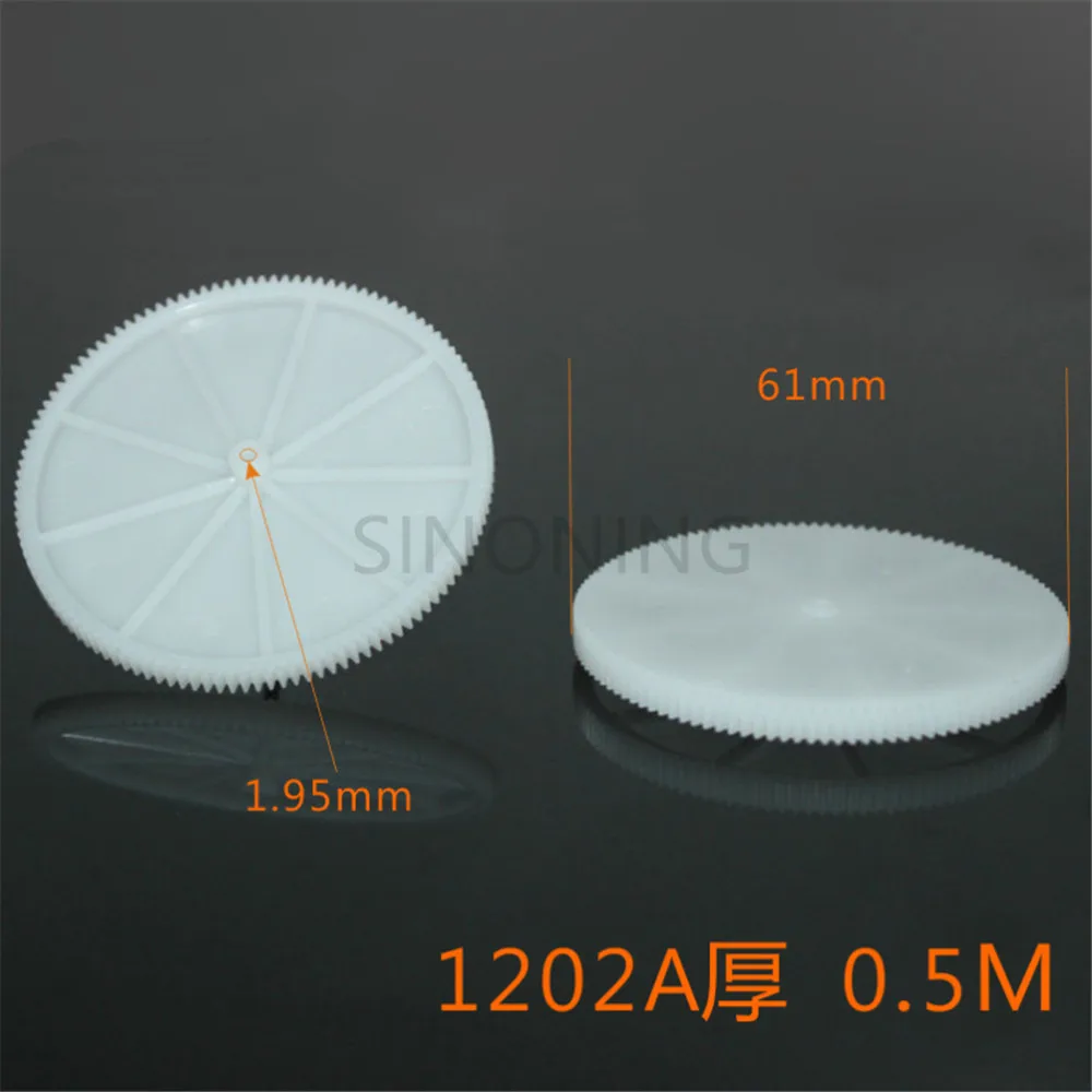 

10PCS 60mm thick toothed single layer spindle gear plastic toy gear