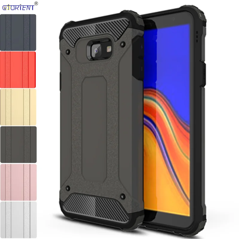 Для Samsung Galaxy J4 Plus + бампер чехол SM J415FN/DS J415F/DS J415 Жесткий ПК и ТПУ Гибридный