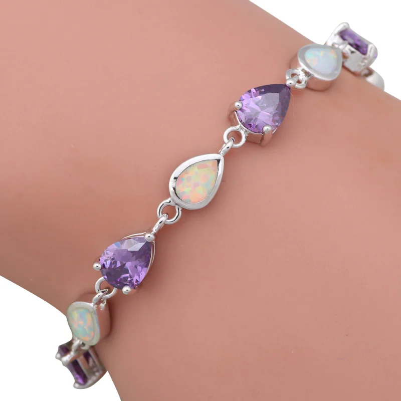 Женский браслет с опалом из серебра 925 пробы | Украшения и аксессуары