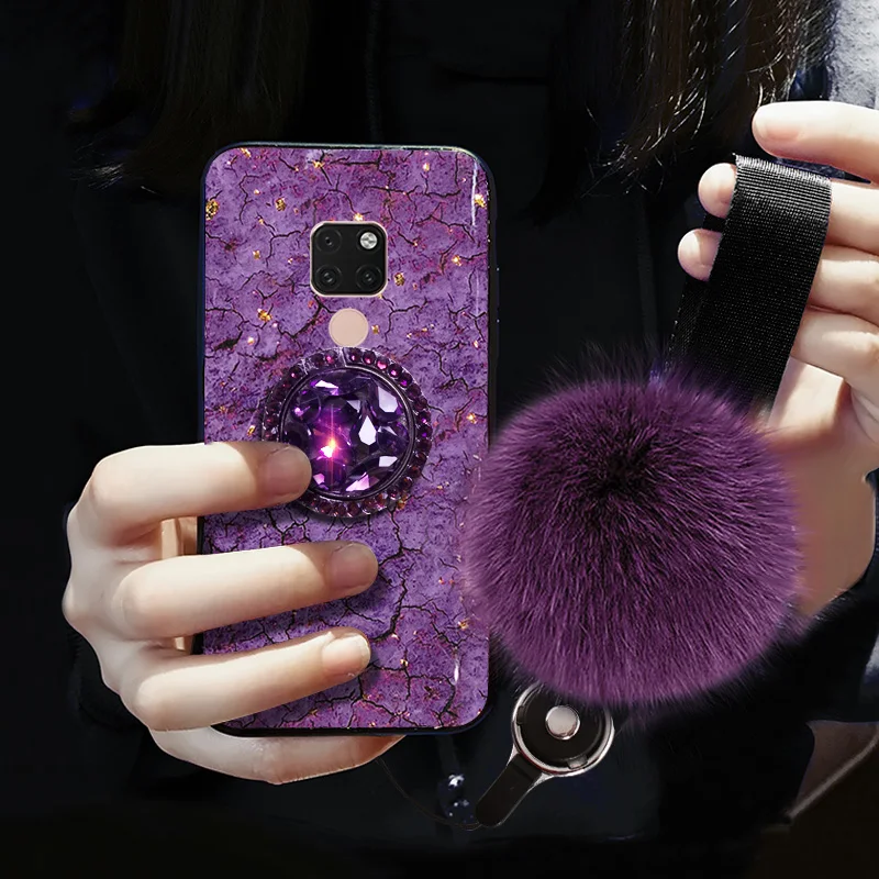 Manderm Дизайнерский Модный чехол на запястье для huawei P30 Pro mate 10 20 Honor 8X V9 лисий мех