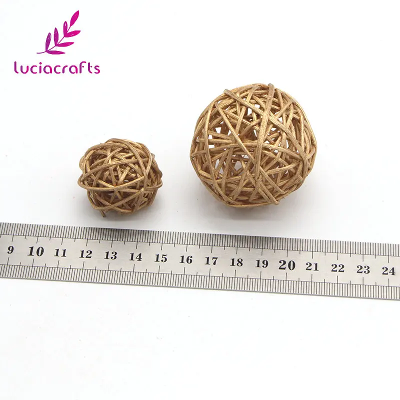 Lucia crafts 12 шт./лот 3-5 см Смешанные 3 цвета плетеные винтажные Sepak Takraw мяч DIY аксессуары для украшения дома M0401