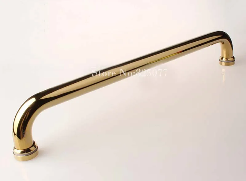 Бесплатная доставка Безрамная душевая дверь матовый/матовый + зеркало/золотая