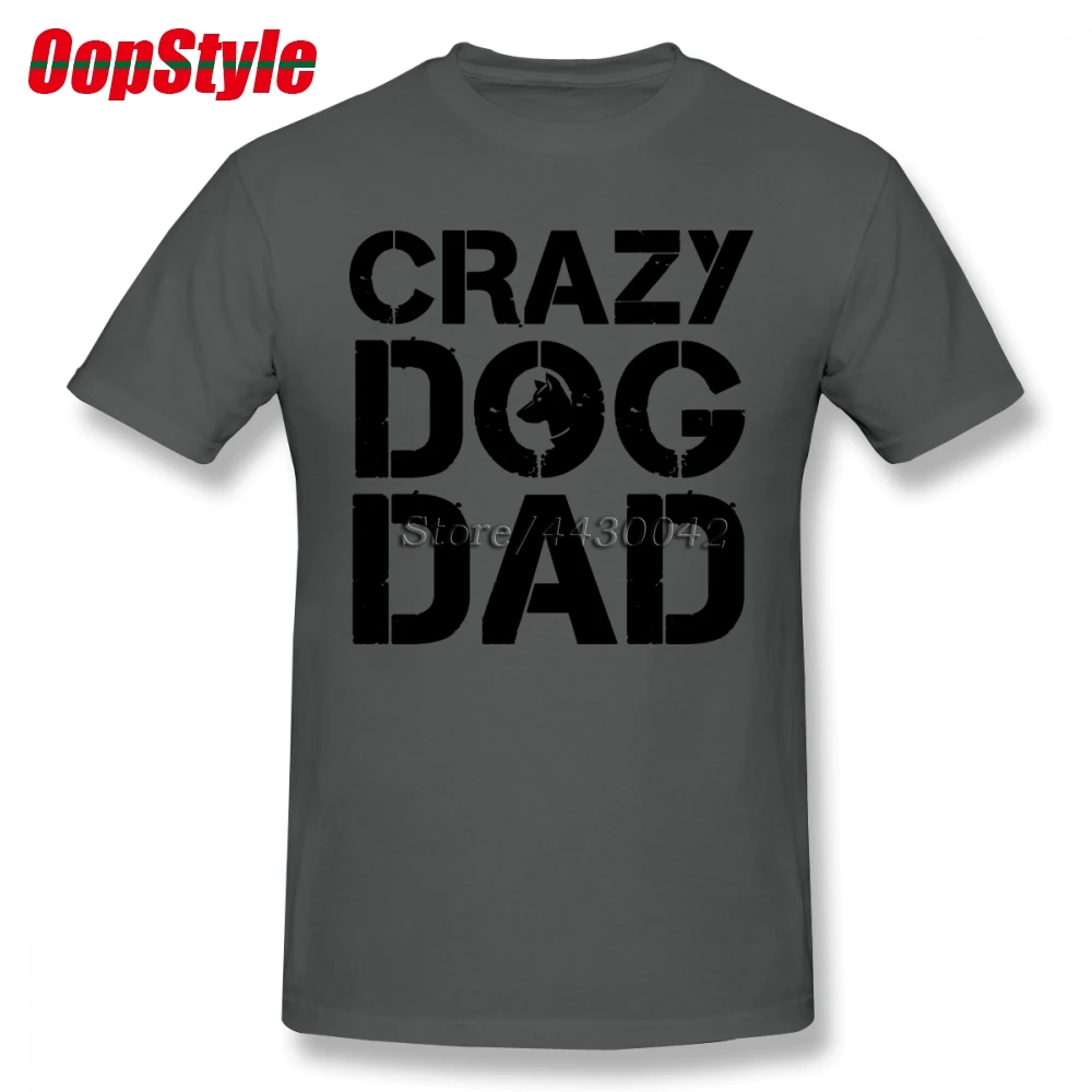 Футболка для мужчин Crazy Dog Dad хлопковая больших размеров 4XL 5XL 6XL Camiseta | Мужская