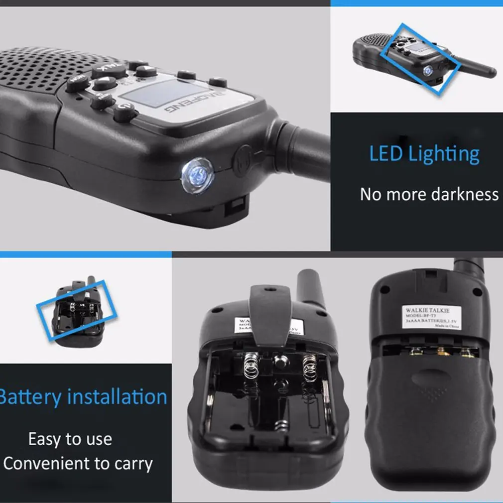 2 шт. Baofeng BF-T3 Pmr446 Walkie Talkie лучший подарок для детей радио портативное T3 мини беспроводное двухстороннее радио детская игрушка Woki Toki