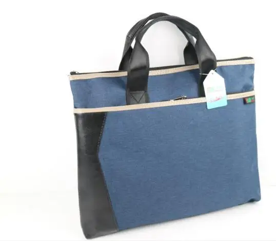 Новый мужской деловой Повседневный портфель A4 с двойной молнией горизонтальная