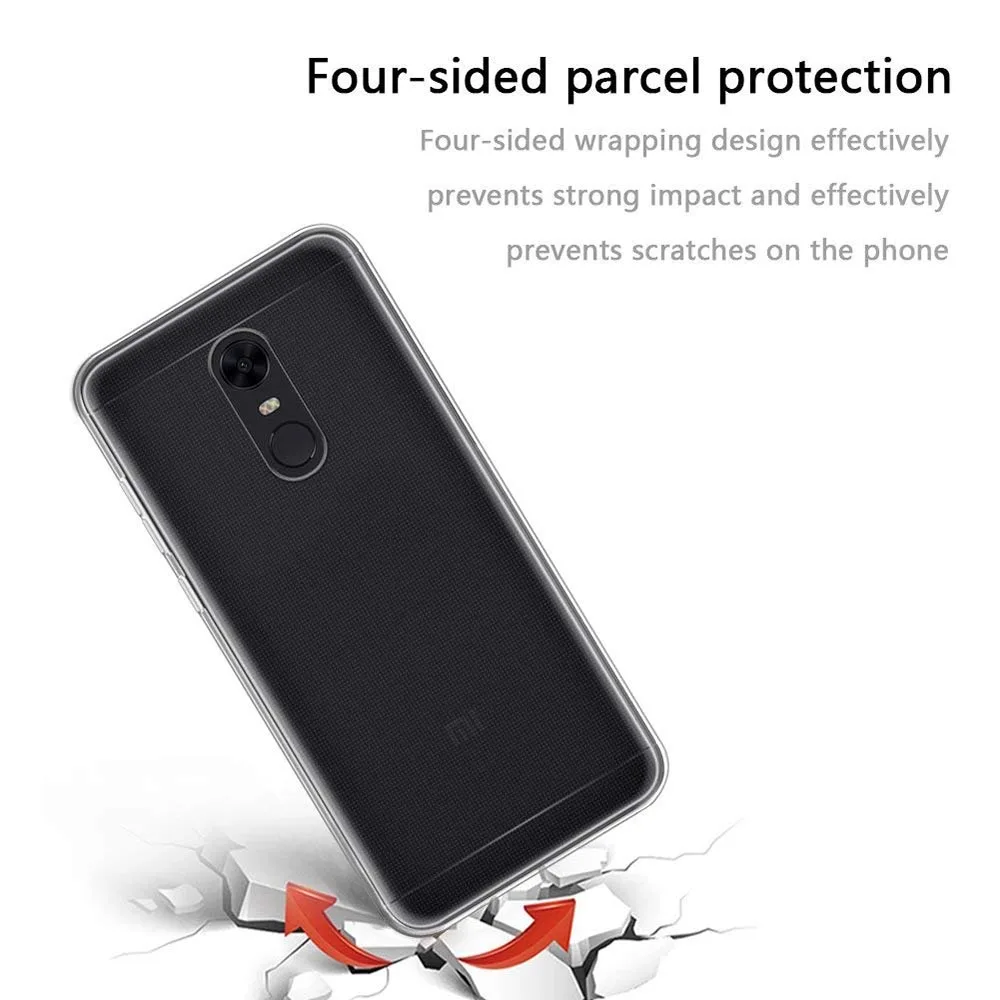 Для Сяо mi красный 5 плюс Примечание 7 6 Pro Чехол Clear мягкий чехол для телефона ТПУ