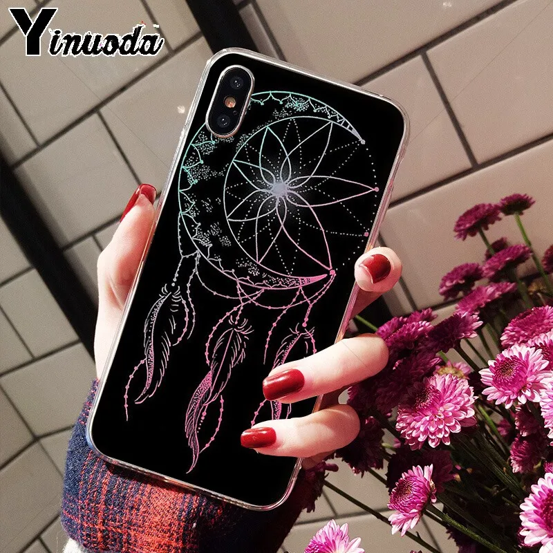Yinuoda перо Ловец снов ТПУ Мягкий силиконовый чехол для телефона Apple iPhone 8 7 6 6S Plus X XS