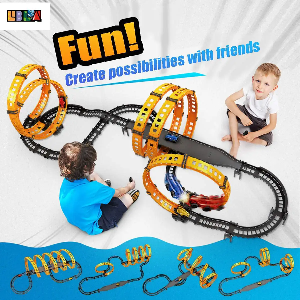 LBLA RC игрушка гоночный трек DIY пульт дистанционного управления детский автомобиль электрическая ручка управления гоночный автомобиль трек модель игрушка железная дорога игрушка