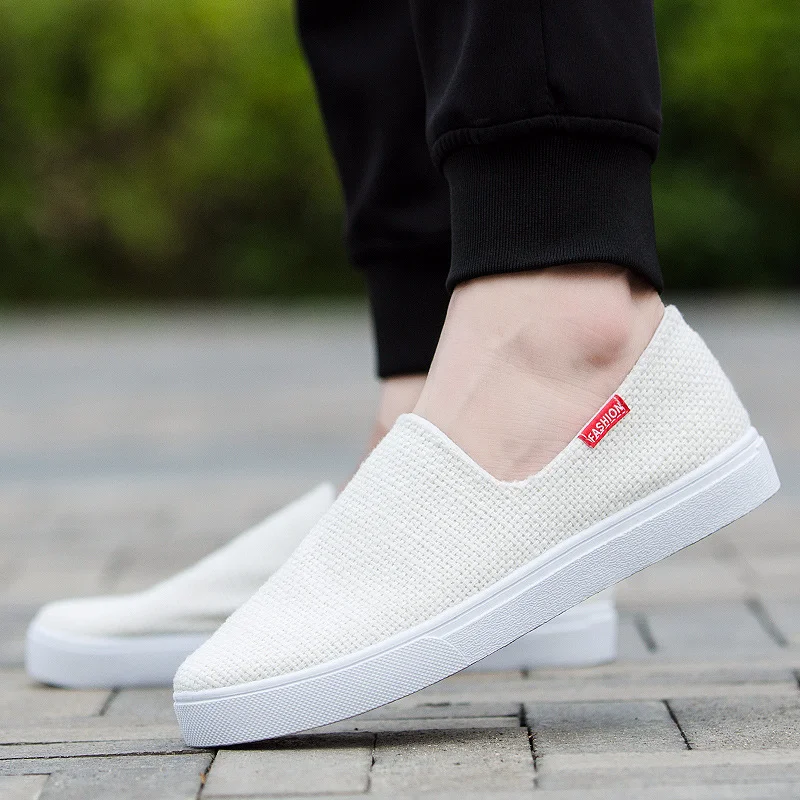 Mexemina 2018 Summer Flax breathable Comfortable Casual Shoes Mens Canvas For Men Lace-Up Fashion Flat Loafers Shoe | Обувь