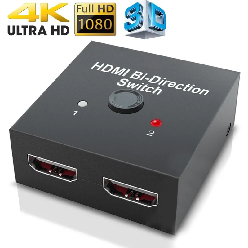 2x1 в выход UHD 4K Би направление HDMI 2 0 коммутатор Переключатель концентратор адаптер