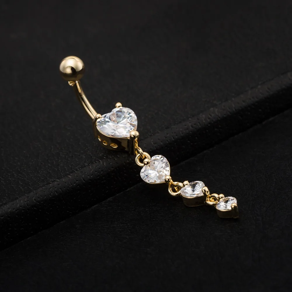 Новые Горячие Роскошные Циркон Кристалл пупка Кольца для женщин украшения тела