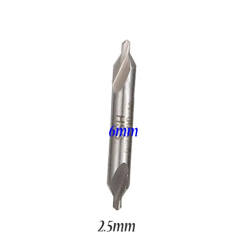 Центр сверла Зенковка пилот Бит Набор токарный станок Mill6pcs 1/1,5/2/2,5/3/5 60 градусов Угловые биты Металл Пресс Мельница оснастка