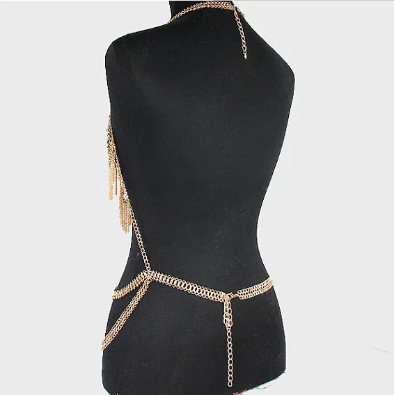 New deisgn Silver Gold body chains Dance Wings Dress Costumes Stage Performance Women Clothes Party Supplies | Дом и сад