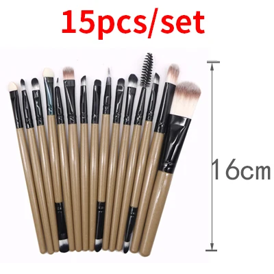 15PCS Style 16 Профессиональный набор кистей для макияжа Maquiagem основа для макияжа Тени для век подводка для глаз ресницы кисти для бровей для макияжа портативный набор кистей для макияжа глаз - Handle Color: 15PCS Style 16