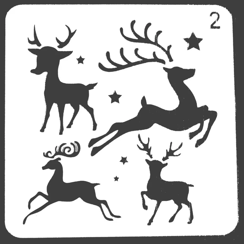 Merry Christmas Design Stencils for DIY Scrapbooking Plastic Handmade Cake Template Crafts Diary Decor Painting Spray Tool Card |