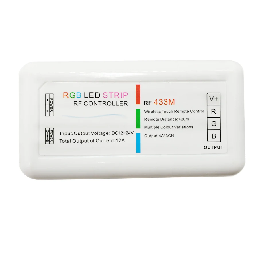 DC 12-24V RF 12 A wireless Touch Remote Controller 4A*3CH RGB Led Strip for 2835 5050 3014 | Лампы и освещение