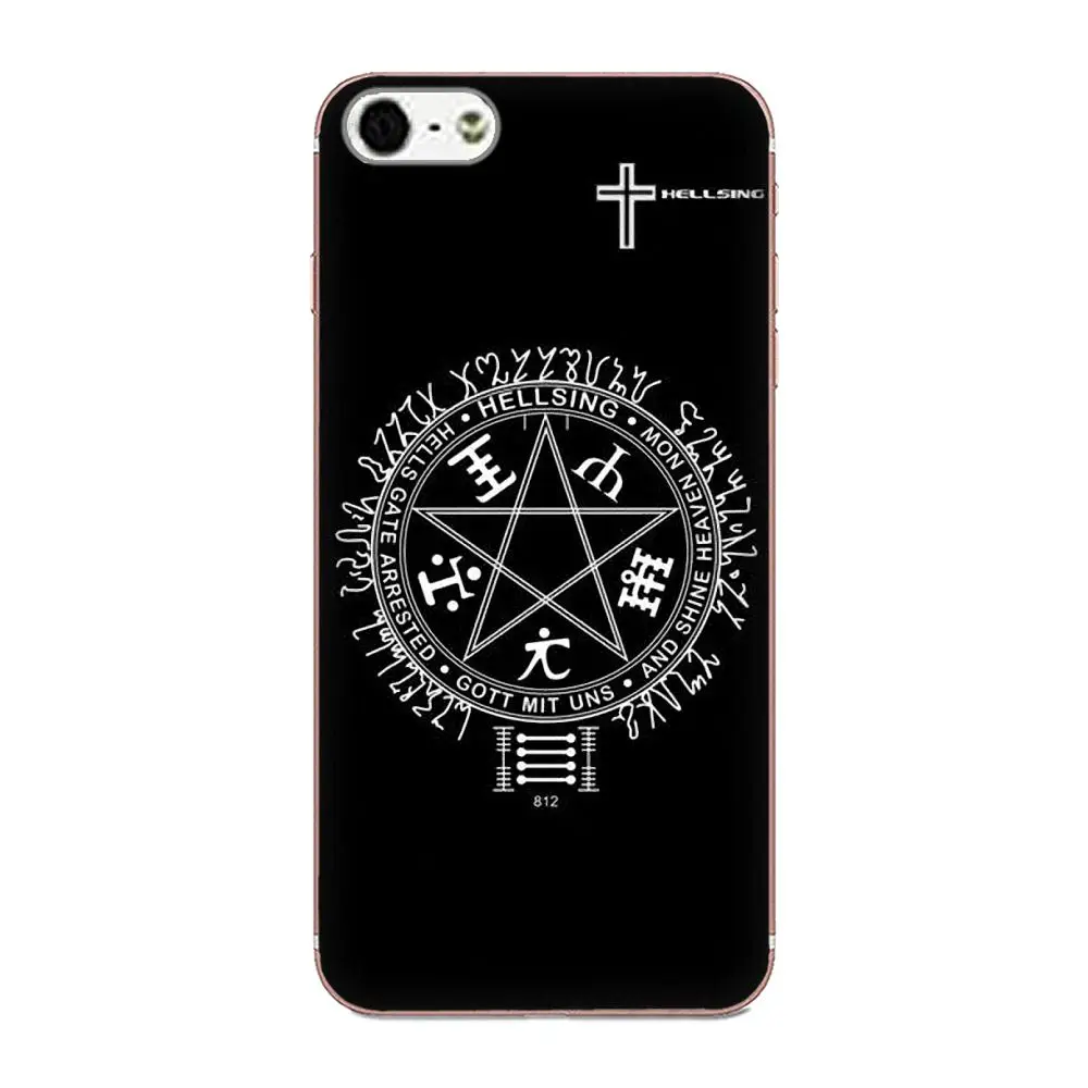 Вертикальный чехол для телефона с логотипом Hellsing Pentagram Huawei Honor Mate 7 7A 8 9 10 20 V8 V9 V10 G