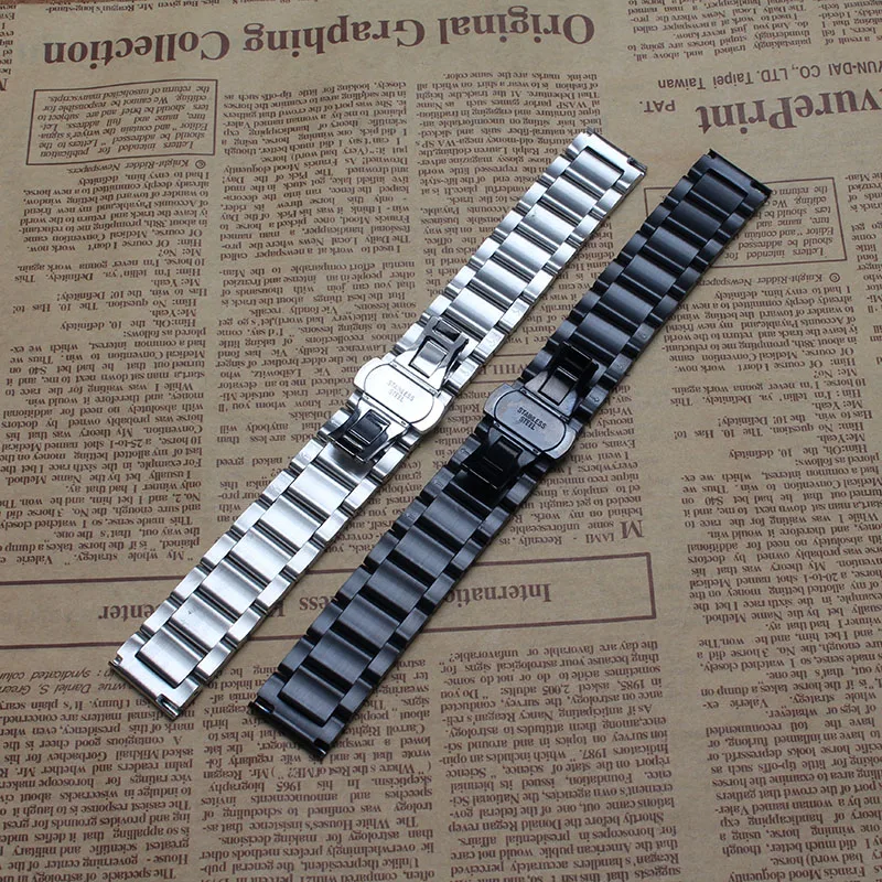 

Watchband 18mm 20mm 22mm 24mm for common watches straighe end butterfly buckle High quality watch accessories new fit smart hot