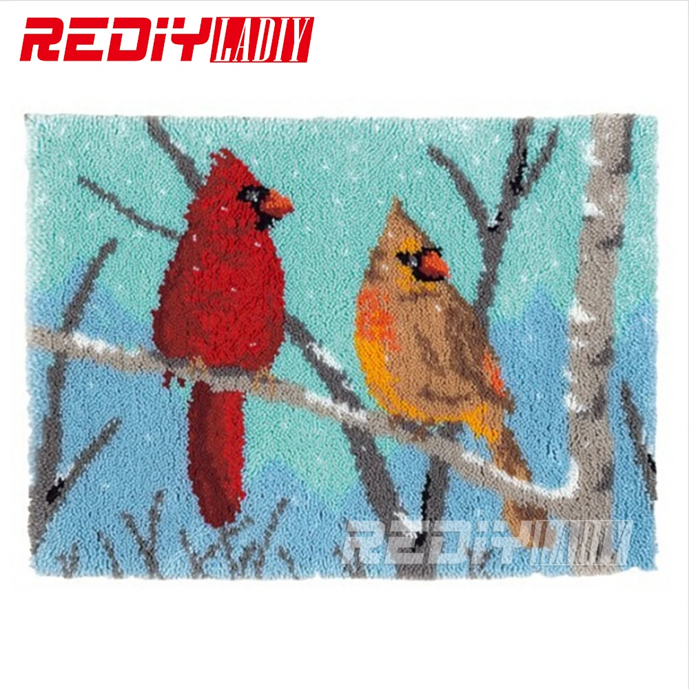 

Защелка для самостоятельной сборки крюка ковер Наборы незавершенной крючком гобелен пряжа Рукоделие Набор для вышивания Красный Кардинал ...