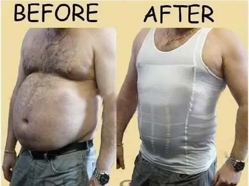 

Mens Slimming Body Shaper Belly Buster Underwear Vest Compression s M L XL XXL