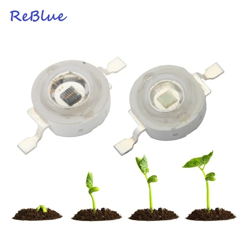 

50Pcs ReBlue Led Chip 3W Led Diode IR 850nm 740nm 940nm UV 390nm 410nm High Power 850nm infrared led IR UV Chips Light Beads