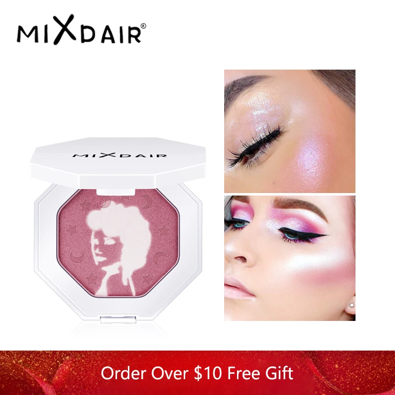 MIXDAIR Make Up хайлайтер пудра палитра мерцающий светящийся набор осветитель 2 вида