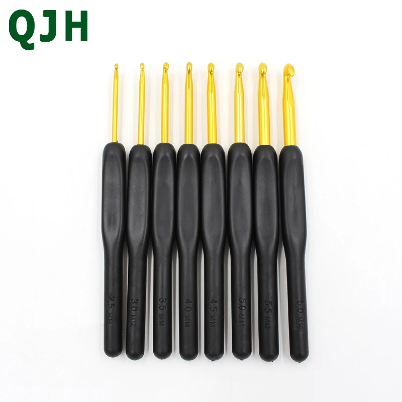 8 размеров ручка с мягкой ручкой вязаная шапка одежда шарф обувь Золотая крючком