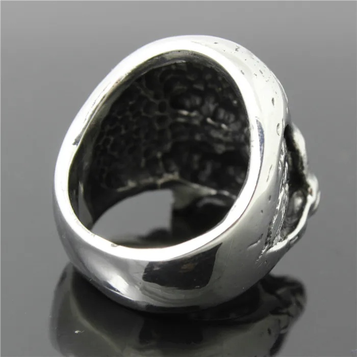 Кольцо мужское из нержавеющей стали 316L с большим черепом 1 шт.|steel spinner ring|ring steelsteel