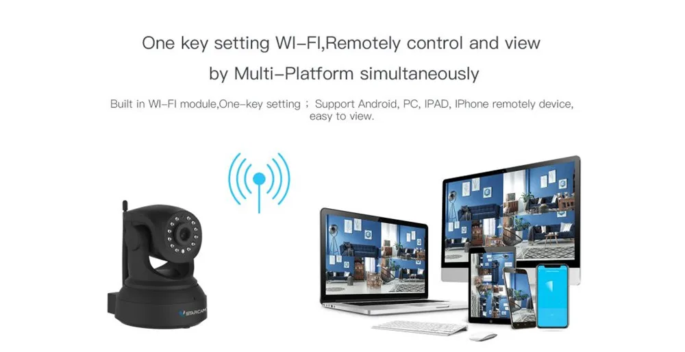 Vstarcam C82R/C72R 720/1080P Беспроводная PTZ камера wifi IP камера