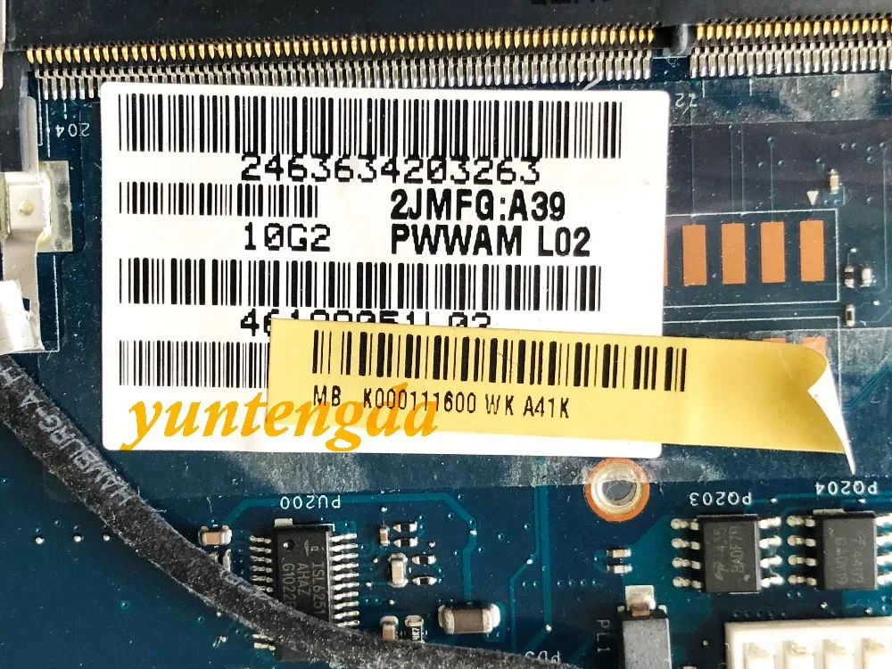 Оригинальная материнская плата для ноутбука TOSHIBA C660 GM45 PWWAA LA-6841P K000111600 проверенные