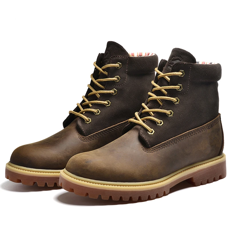Мужские ботинки из натуральной кожи на сезон весна-осень 2019 рабочие горные