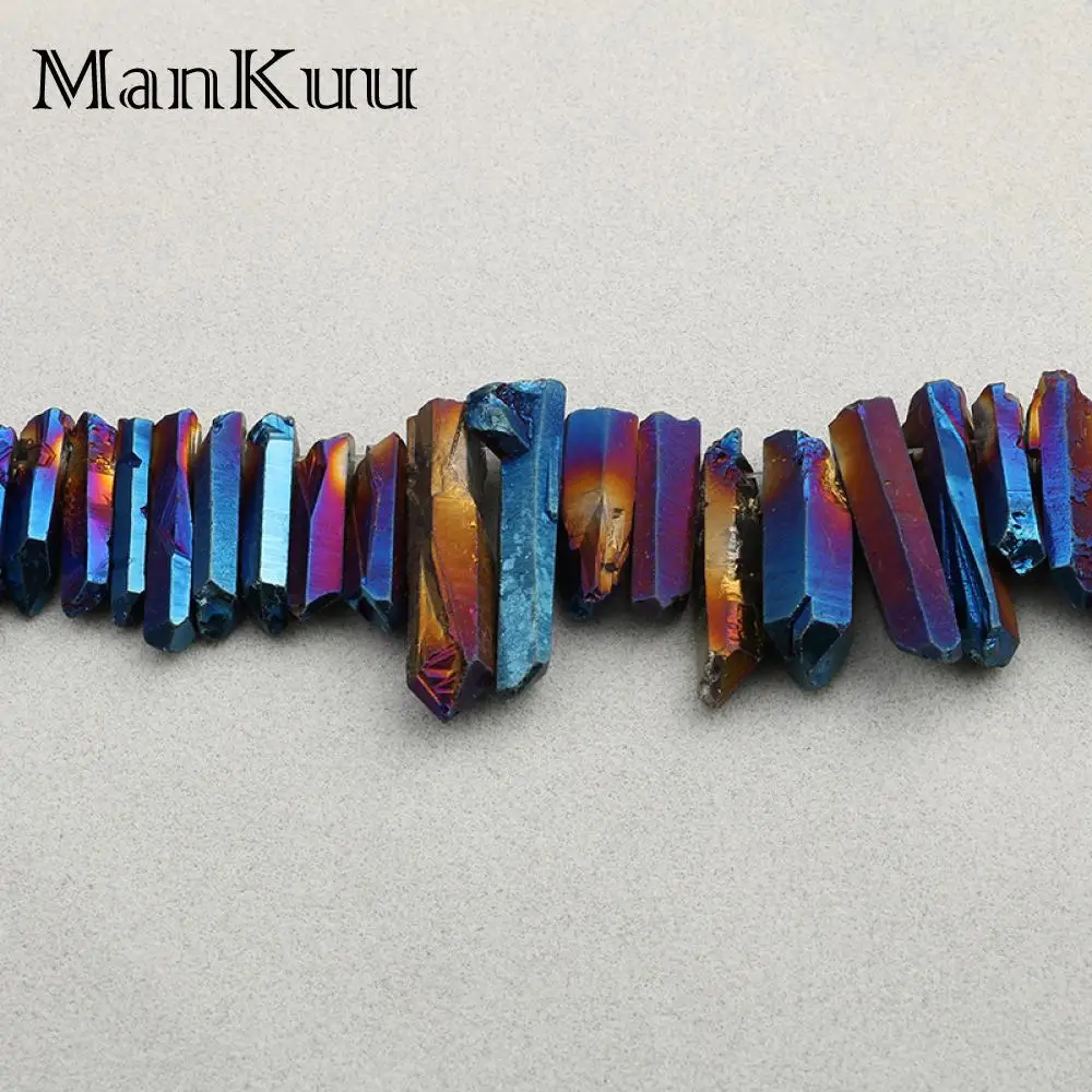 Mankuu Радужный синий натуральный кристалл колонна из минерального кристалла