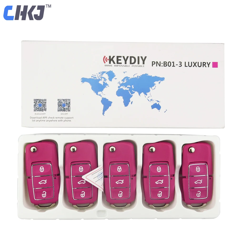 CHKJ 5 шт./лот B01 3 кнопки KD900 дистанционный ключ для KEYDIY + KD200 URG200 Mini KD пульт