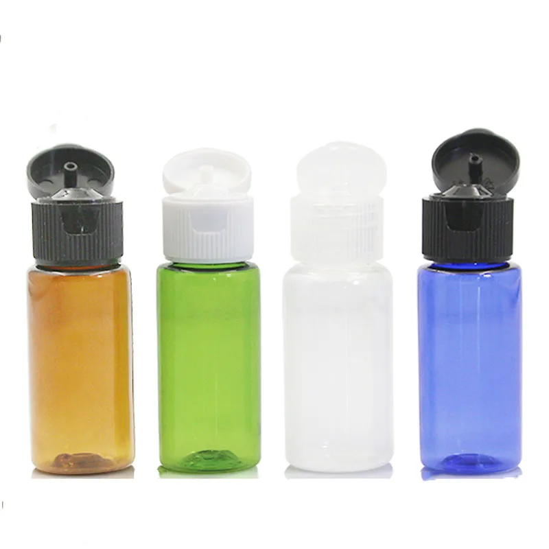 

Plastic Bottle 15ml Empty Cosmetic Packaging Flip Cover Bottle Empty Plastic Cosmetic Container Transparent Cap Packaging 50pcs