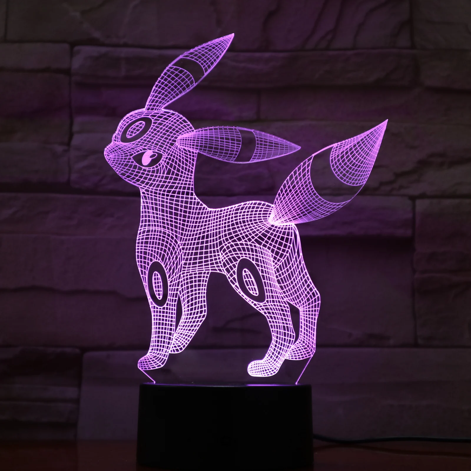 Pokemon Go Leafeon рисунок детский ночник светодиодный сенсорный Сенсор Цвет изменение декоративный свет Подарочная Настольная лампа для Спальня Leafeon - Испускаемый цвет: Umbreon
