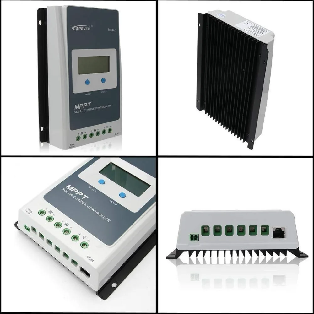 EPever 40A MPPT LCD контроллер солнечного заряда ПК связь 12В 24В Солнечная Панель зарядное